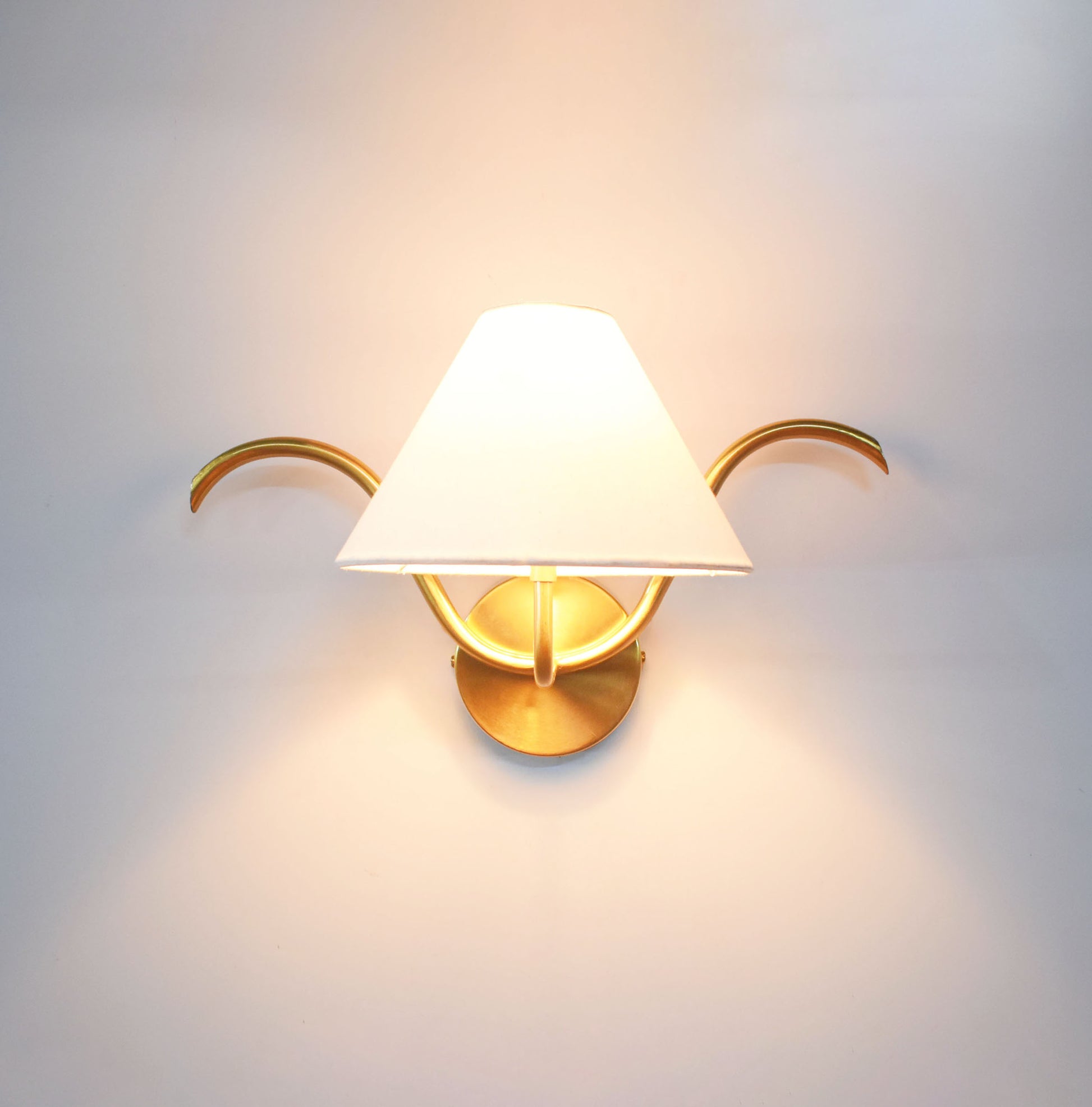 Wall Lamps with Canopy in Elegant Gold Finish