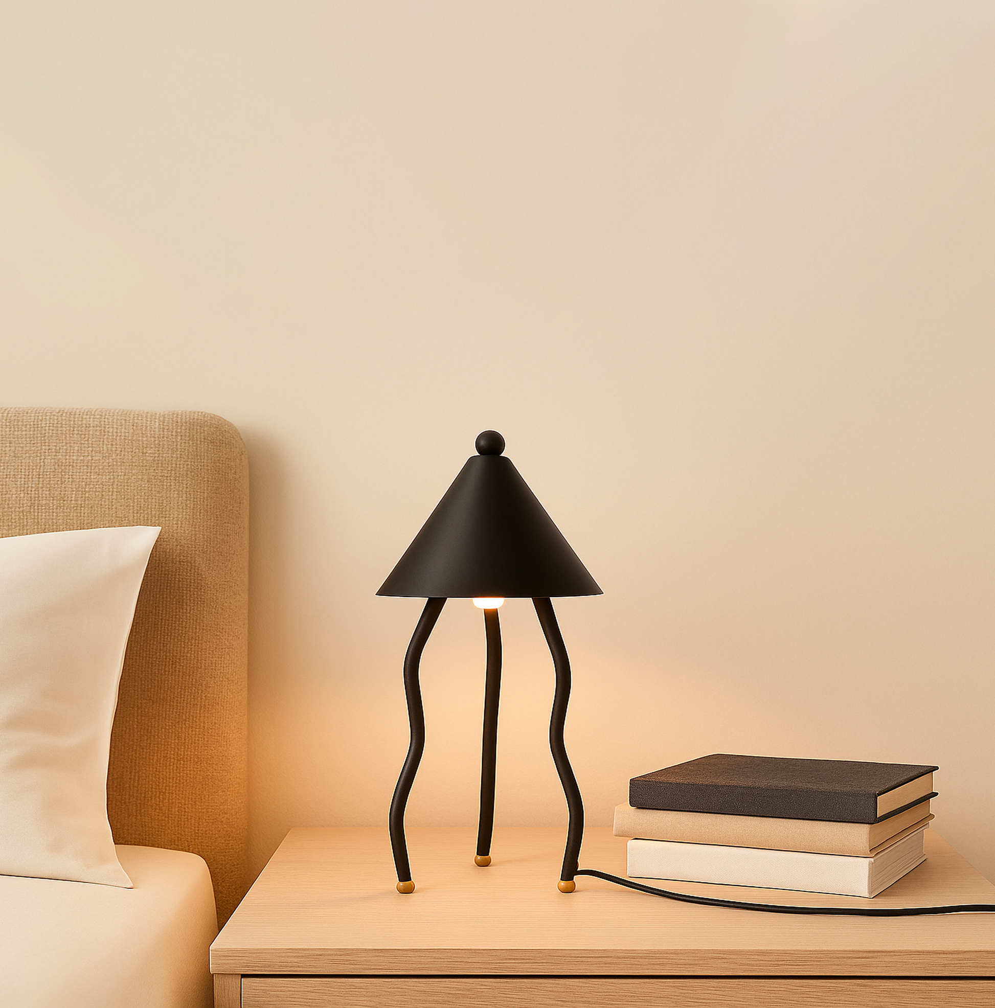 Discover the Magic of Jellyfish Metal table tripod Lamps matte black