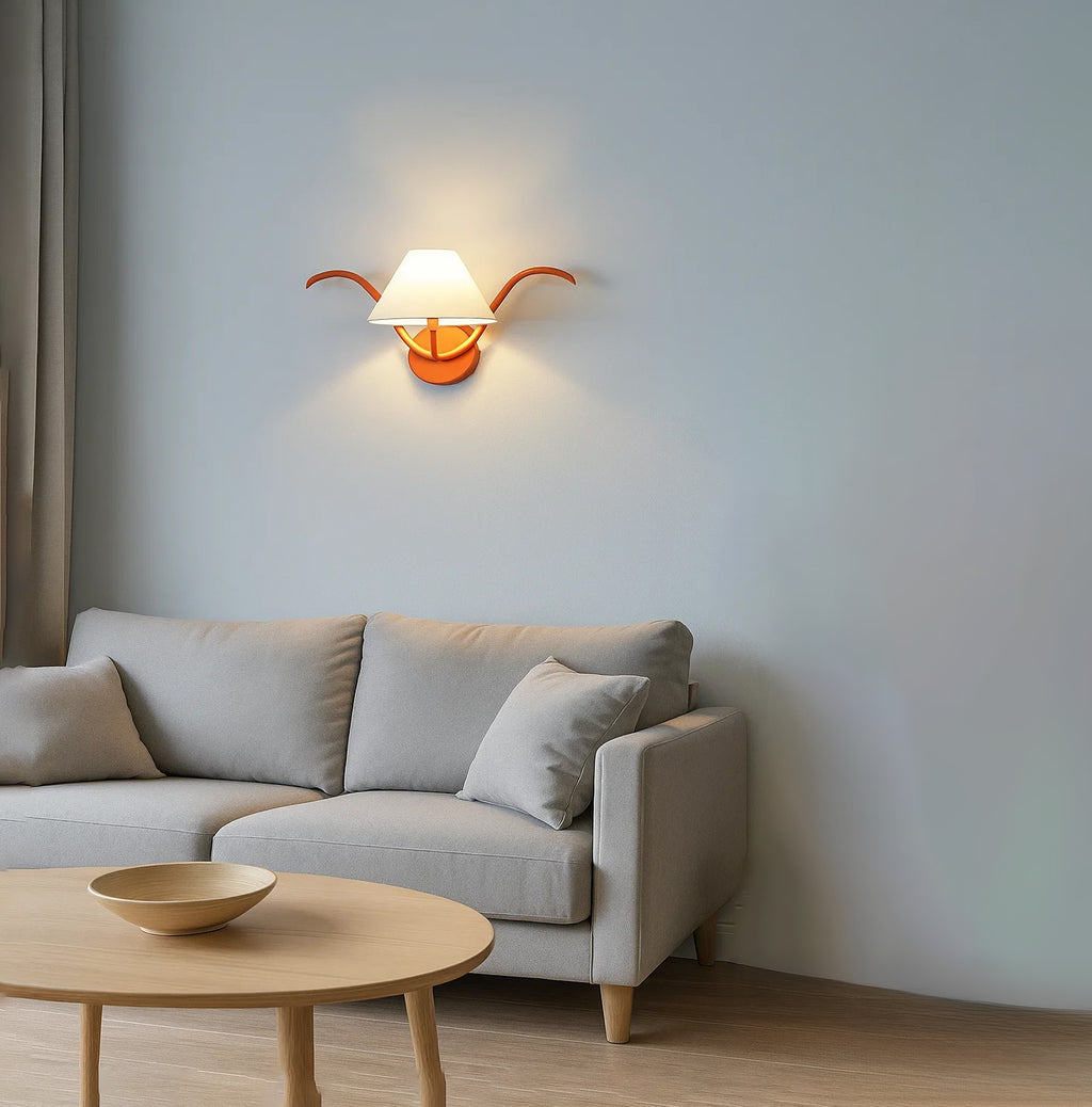 Enhance Ambiance with a Red Canopy Wall Fixture