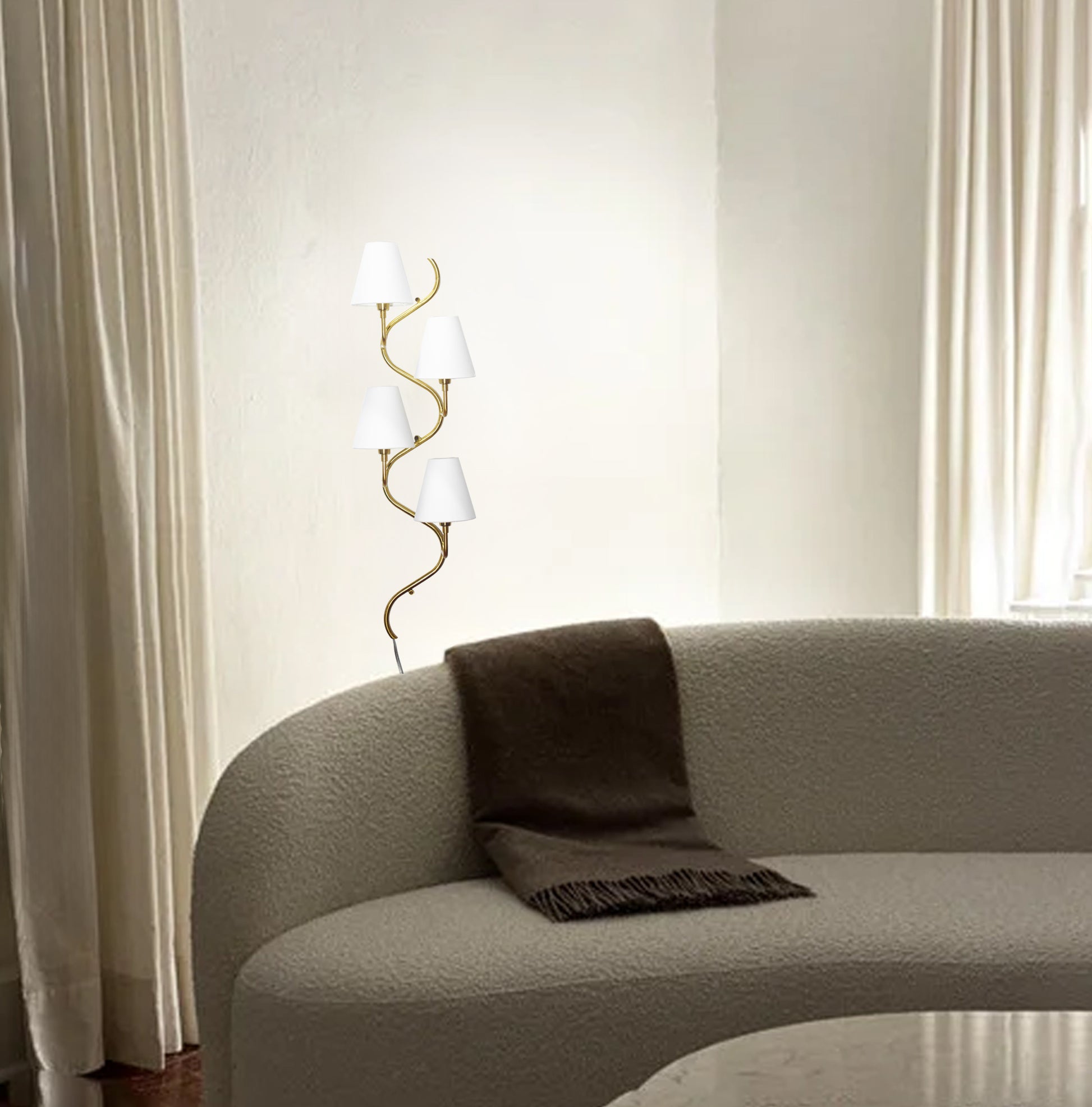 Elevate Your Decor with Golden Four Lamp Vertical Styles