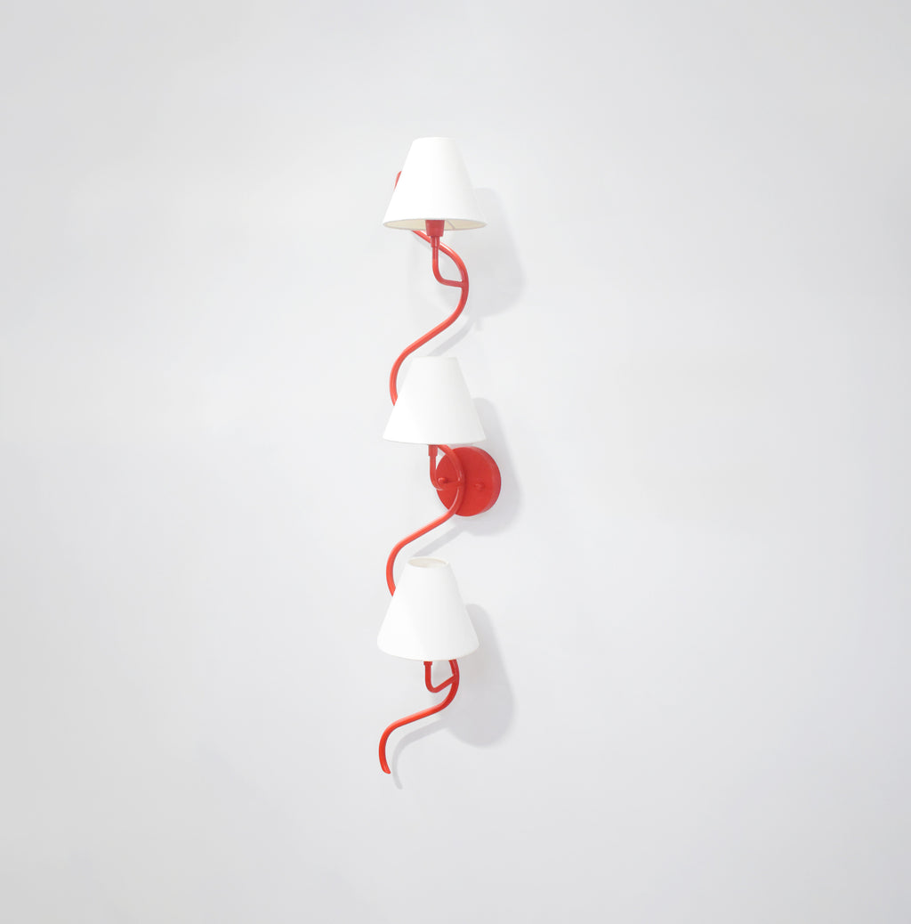 Stylish Vertical Red Wall Lamps for Modern Interiors