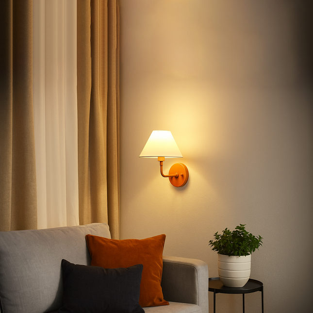 Chic red Wall Lamp with Canopy: A Perfect Lighting Choice