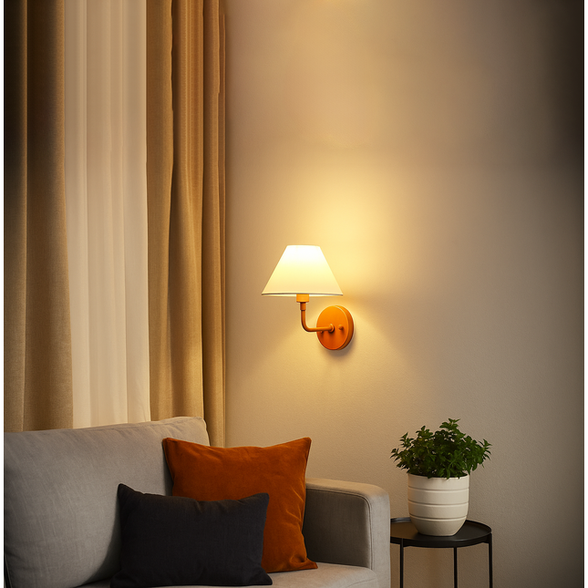 Chic red Wall Lamp with Canopy: A Perfect Lighting Choice