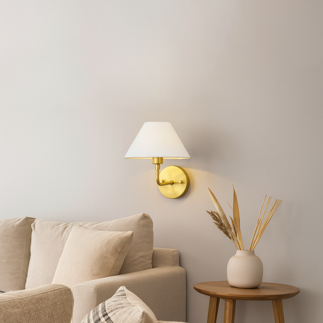 Stylish Canopy Wall Lamp: A Touch of Gold Elegance