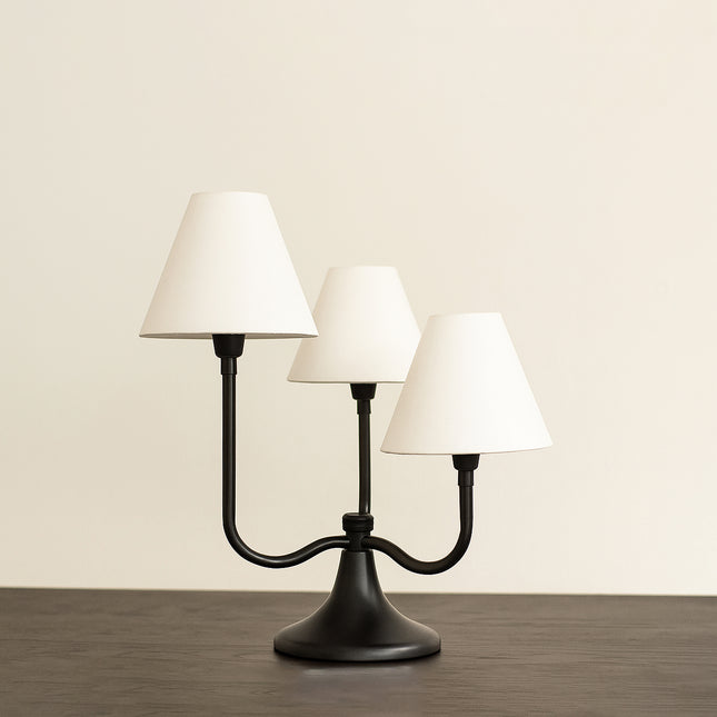 The Allure of Black Table Lamps: Triple Shade Edition matte black