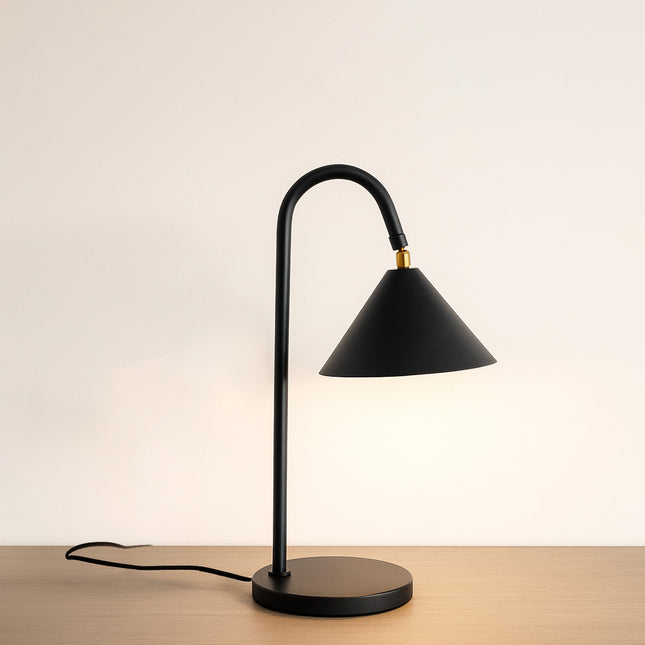 unique desk lamp handcrafted table lamp for stylish workspace matte black