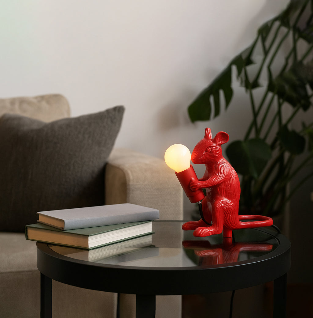 Transform Your Desk with a Red Mouse Lamp Red