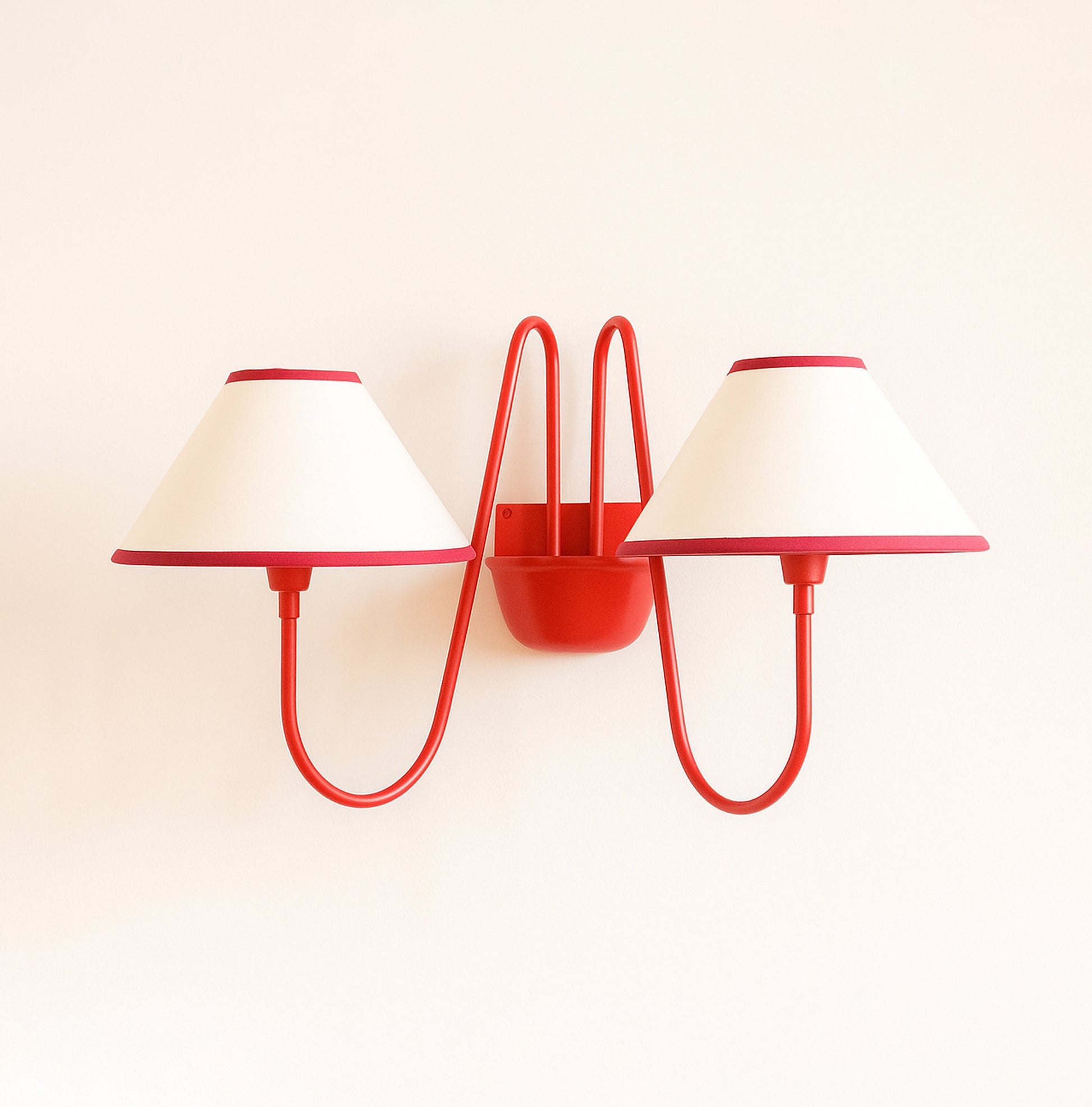 Elegant Red Wall Sconces: Unique Lined Shade Options Red