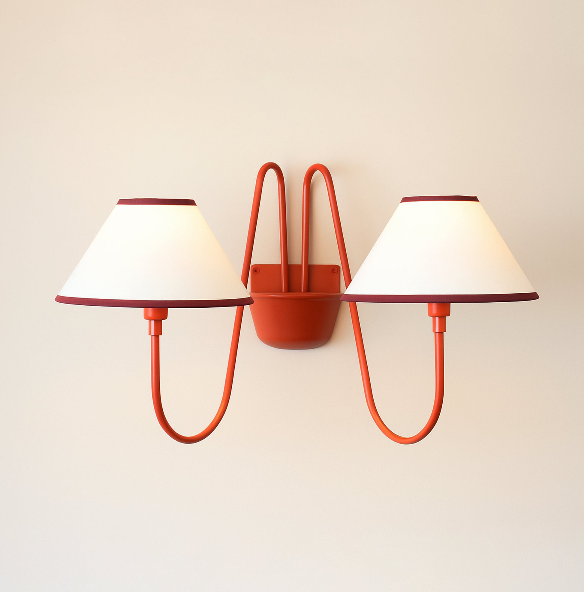 Elegant Red Wall Sconces: Unique Lined Shade Options Red
