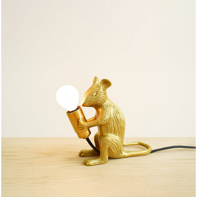 Brighten Up with a Stunning Golden Mouse Lamp Golden