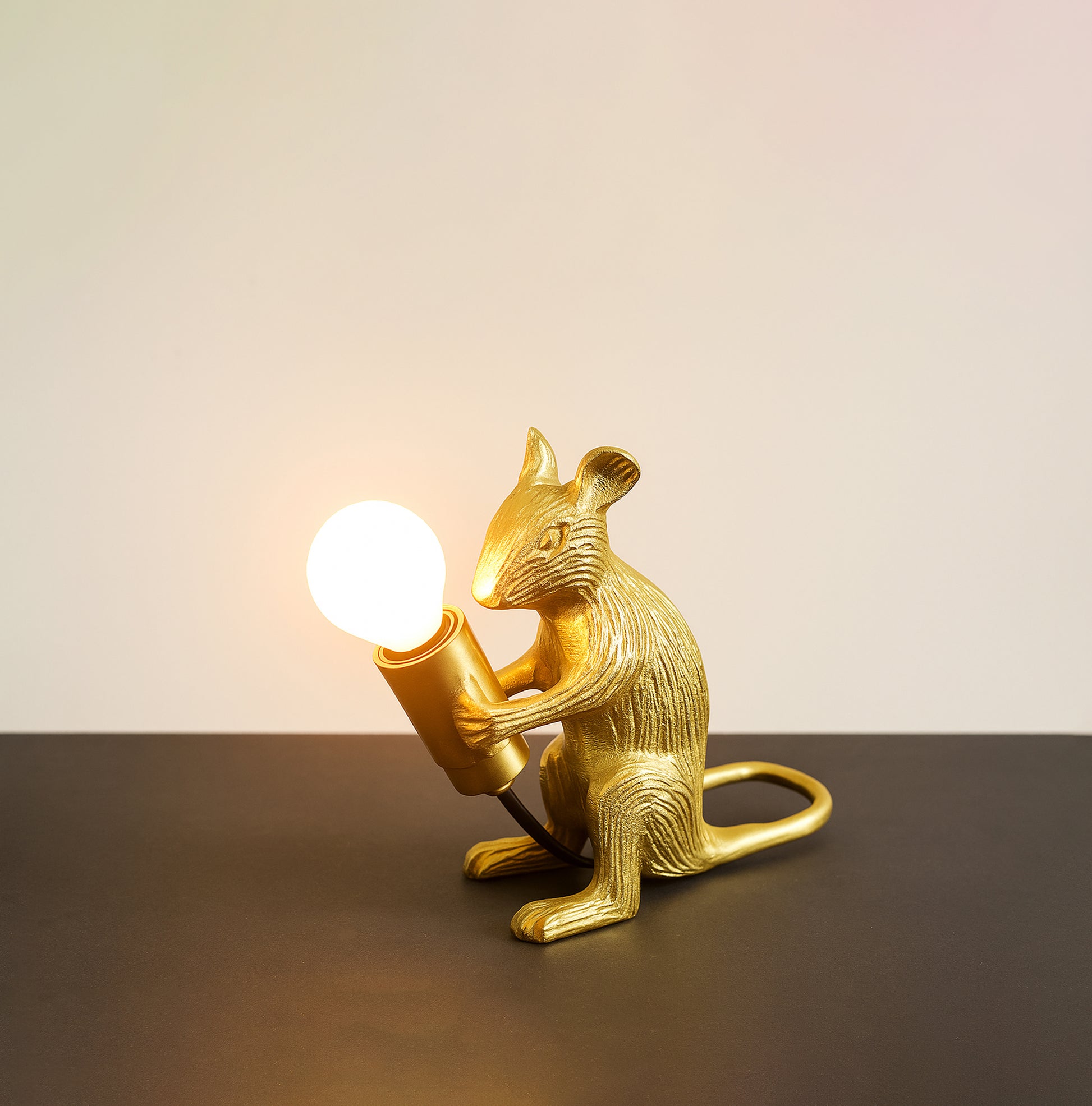 Brighten Up with a Stunning Golden Mouse Lamp Golden