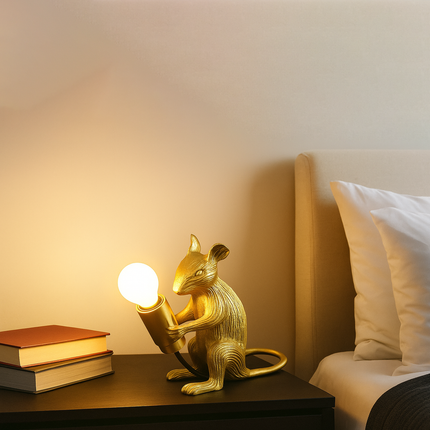 Brighten Up with a Stunning Golden Mouse Lamp Golden