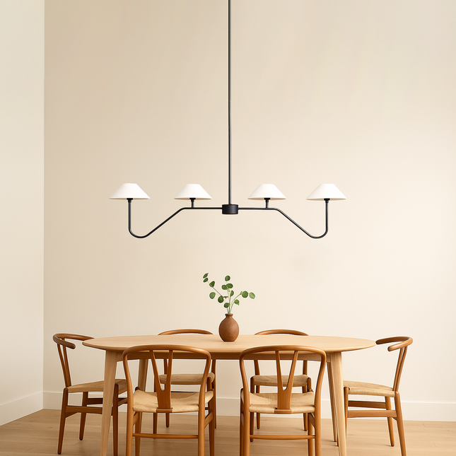 The Allure of Six-Lamp Black Chandeliers for Modern Homes matte black