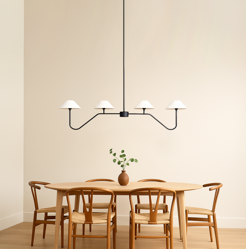The Allure of Six-Lamp Black Chandeliers for Modern Homes matte black
