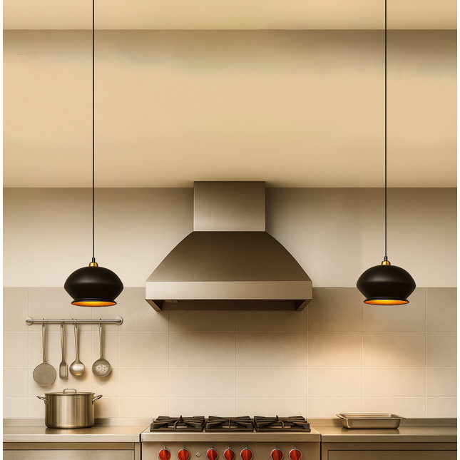 Brighten Up Your Home with a Black Hanging Lamp black