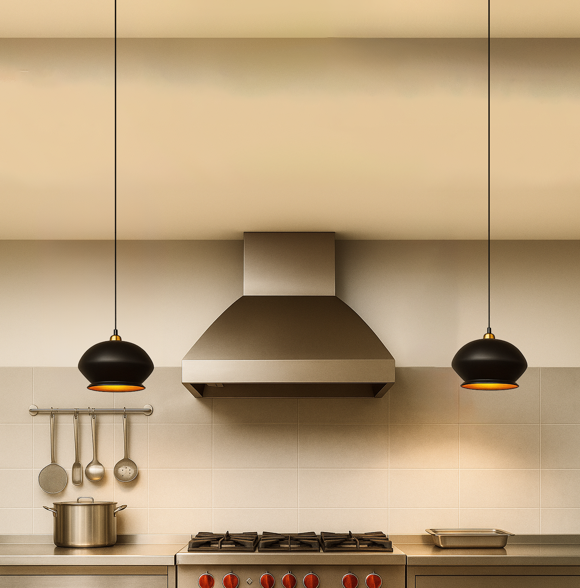 Brighten Up Your Home with a Black Hanging Lamp black