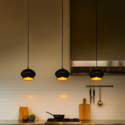 Brighten Up Your Home with a Black Hanging Lamp black
