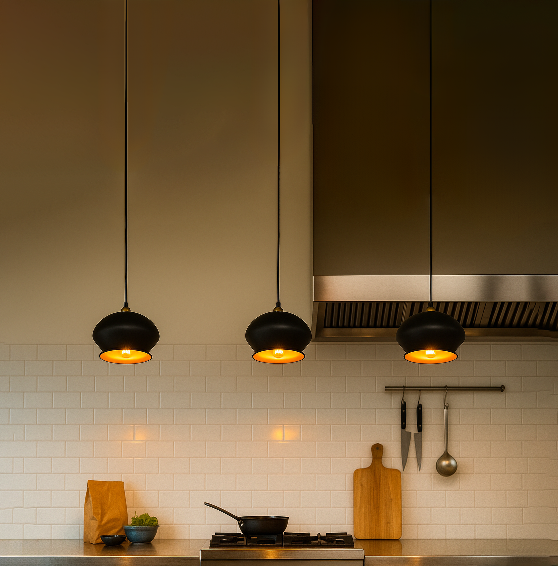 Brighten Up Your Home with a Black Hanging Lamp black