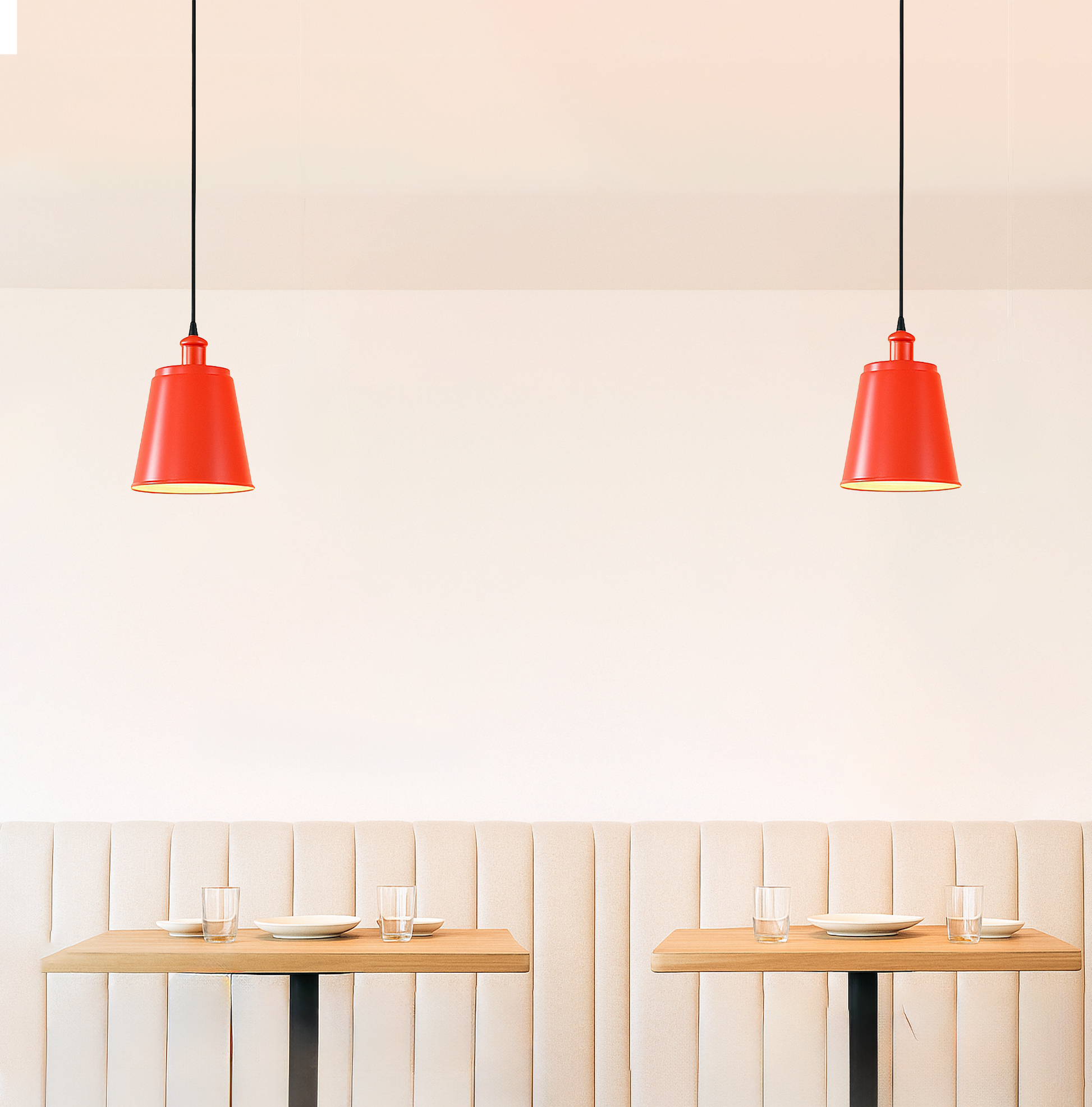Elevate Your Interior Design with Black Hanging Lights red