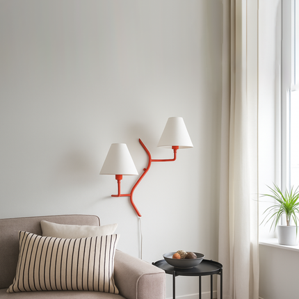 Discover the Charm of Two-Shade Red Wall Lamps