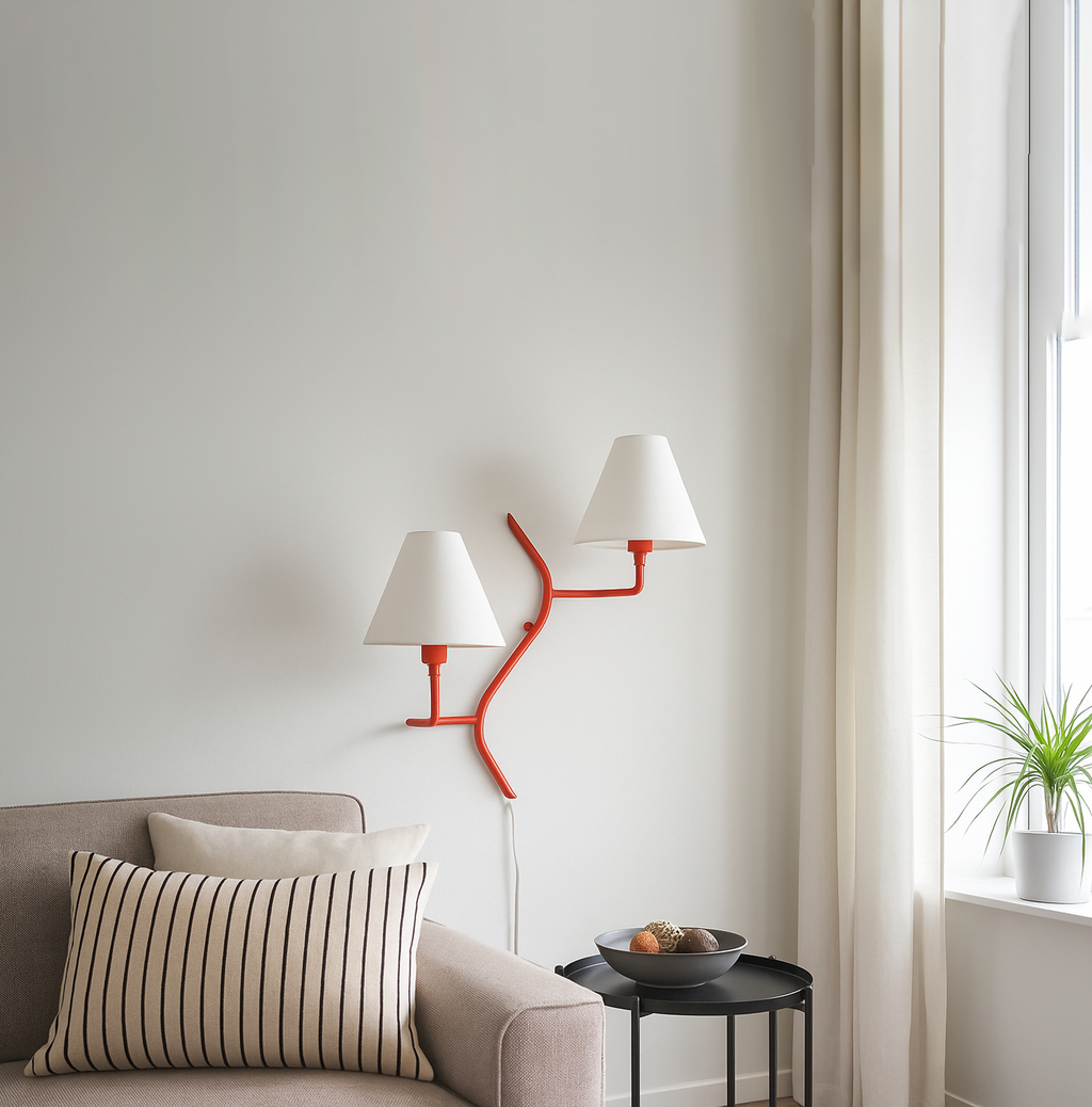Discover the Charm of Two-Shade Red Wall Lamps