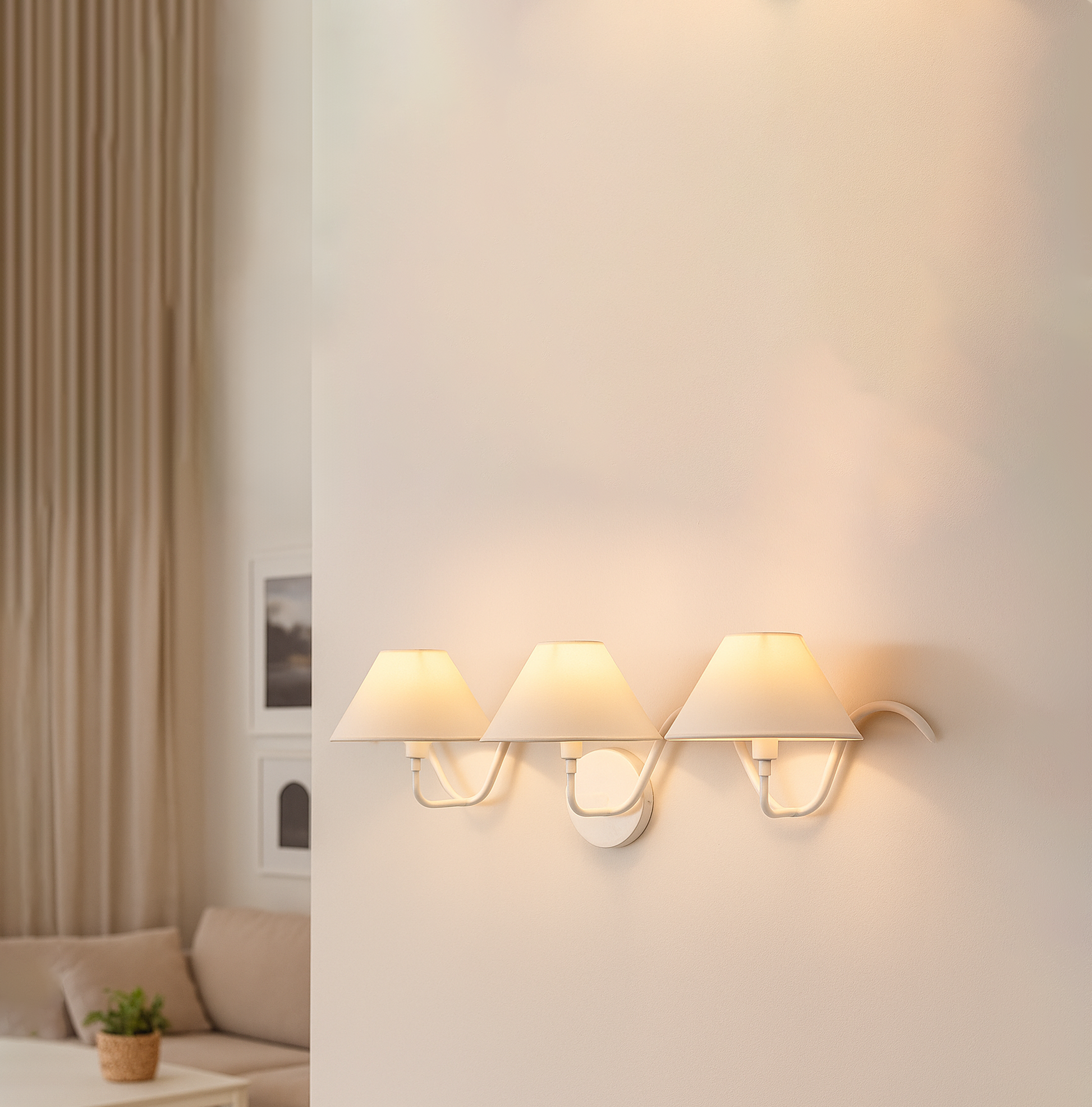 The Allure of Minimalism: Three White Wall Lamps
