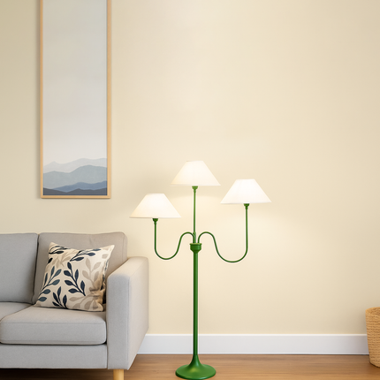 The Allure of Green Triple Shade Floor Lamps for Modern Homes Green