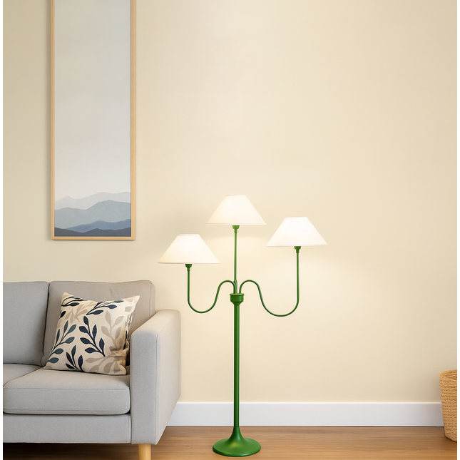 The Allure of Green Triple Shade Floor Lamps for Modern Homes Green