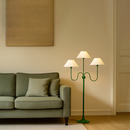 The Allure of Green Triple Shade Floor Lamps for Modern Homes Green