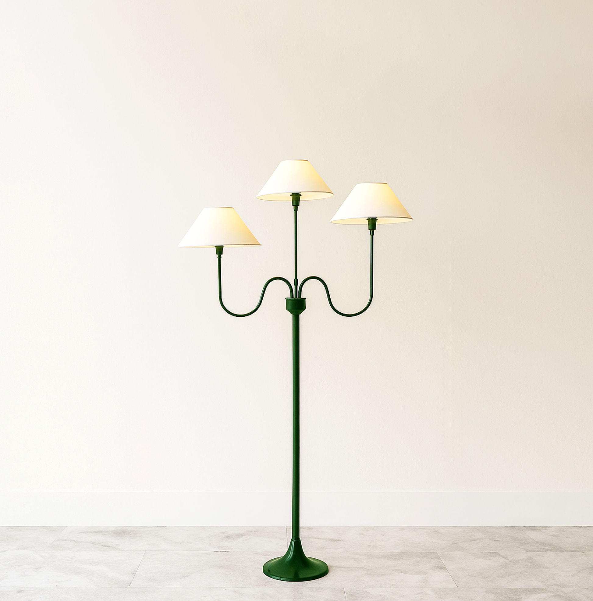 The Allure of Green Triple Shade Floor Lamps for Modern Homes Green