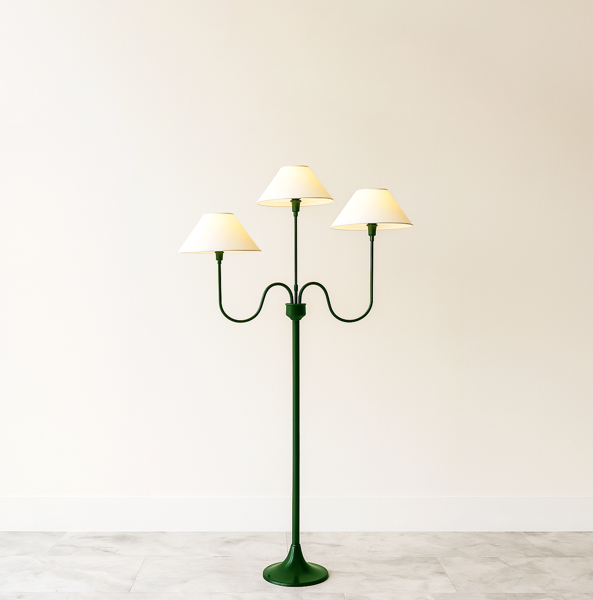 The Allure of Green Triple Shade Floor Lamps for Modern Homes Green