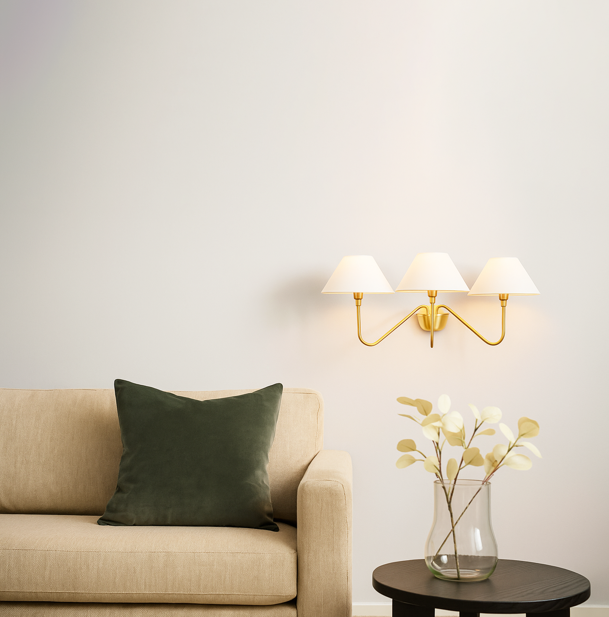 Introducing our modern gold 3 Lights Wall Lamp, a stunning addition to any space.