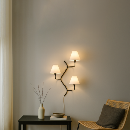 Elevate Your Decor with Three-Shade Black Wall Lamps