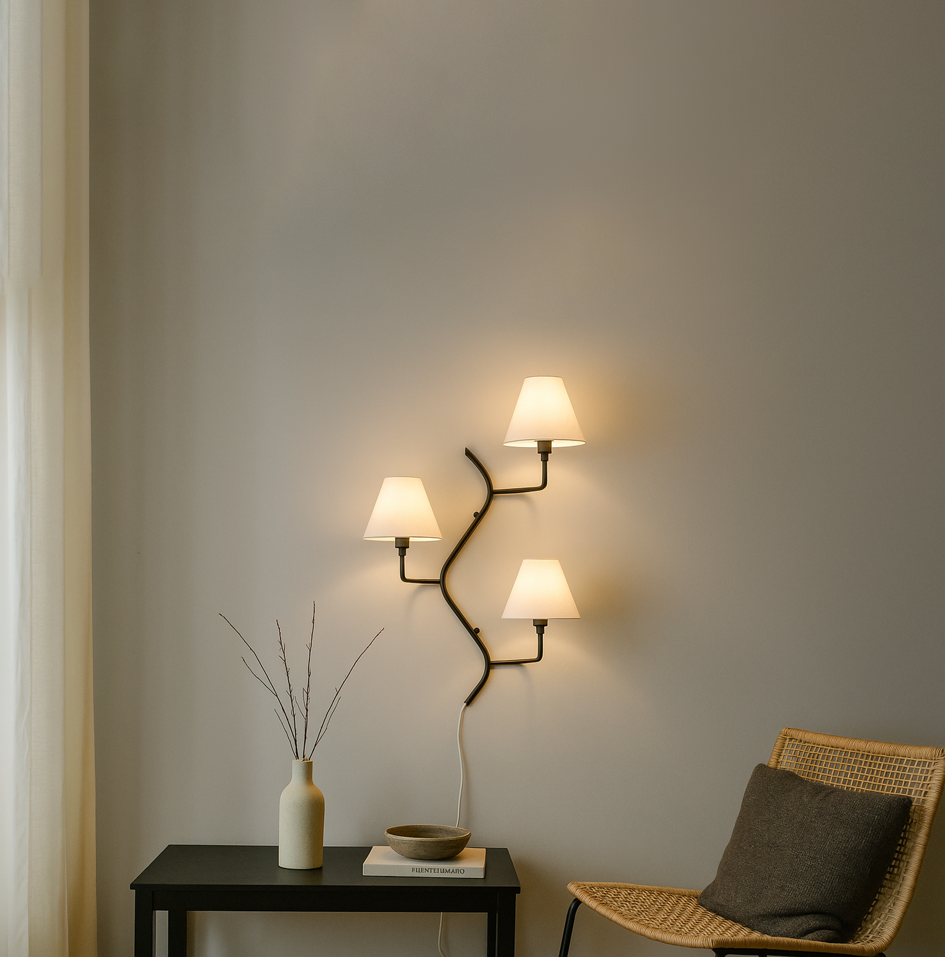 Elevate Your Decor with Three-Shade Black Wall Lamps