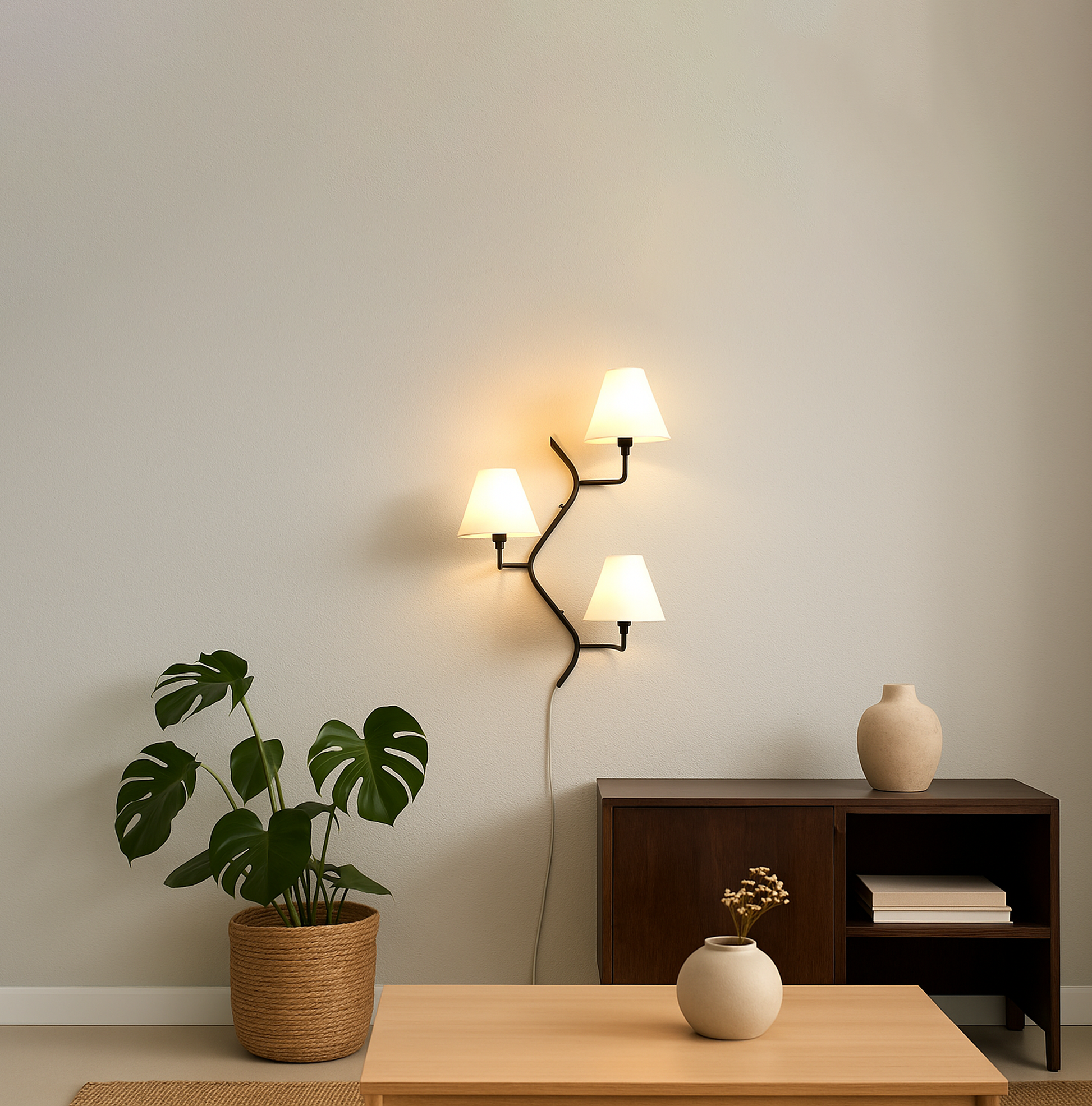 Elevate Your Decor with Three-Shade Black Wall Lamps