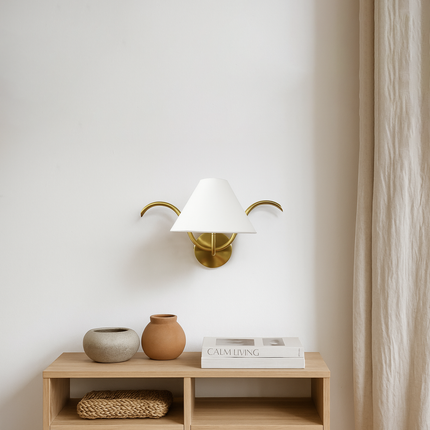 Wall Lamps with Canopy in Elegant Gold Finish