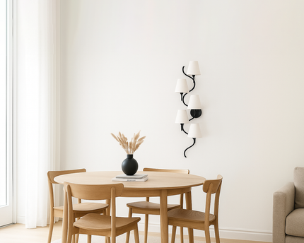 Transform Your Room with a Black Five Lamp Vertical Fixture