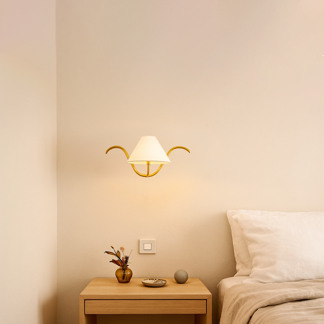 golden Wall Lamps with Canopy for Your Home Decor
