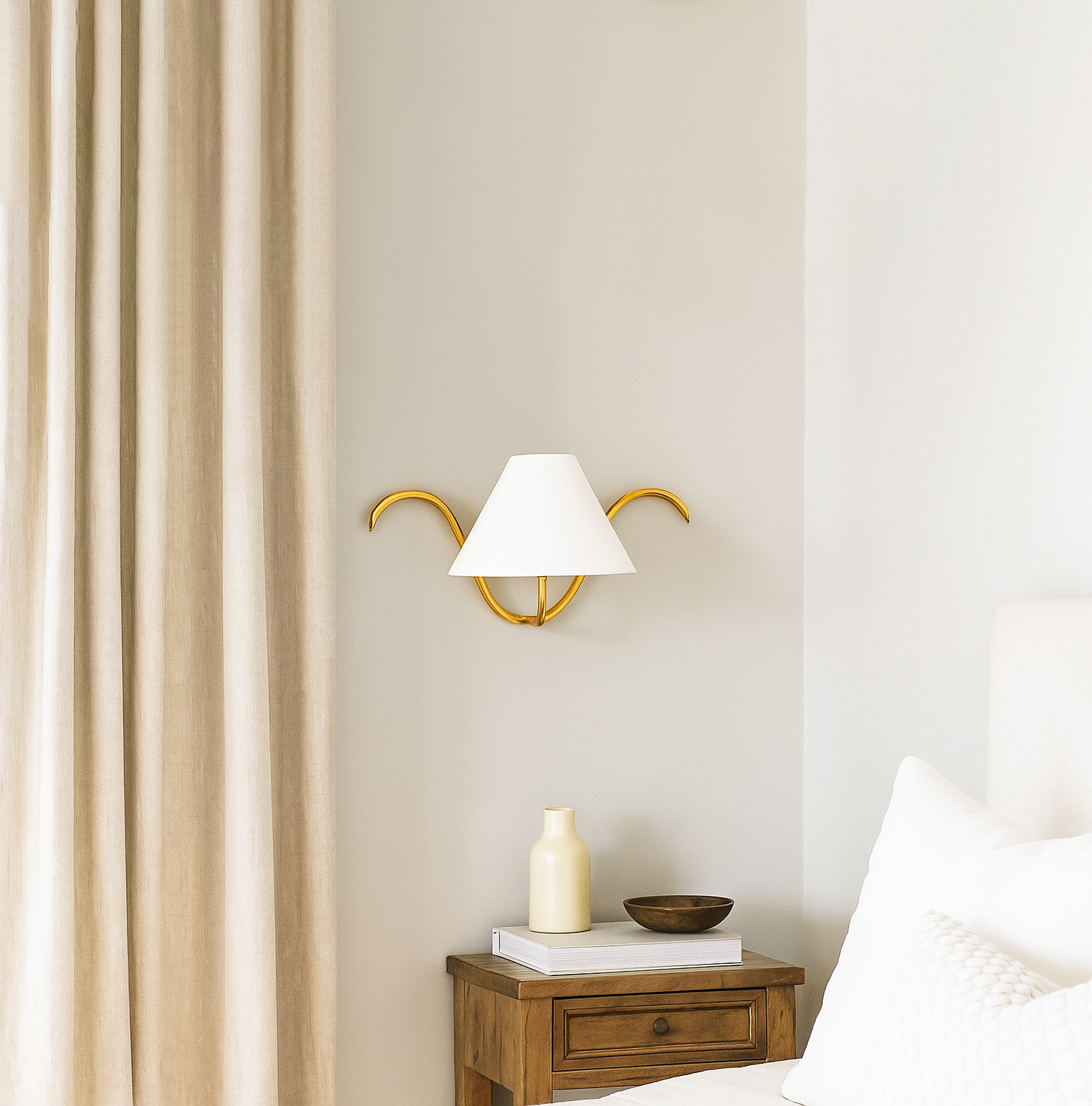 golden Wall Lamps with Canopy for Your Home Decor