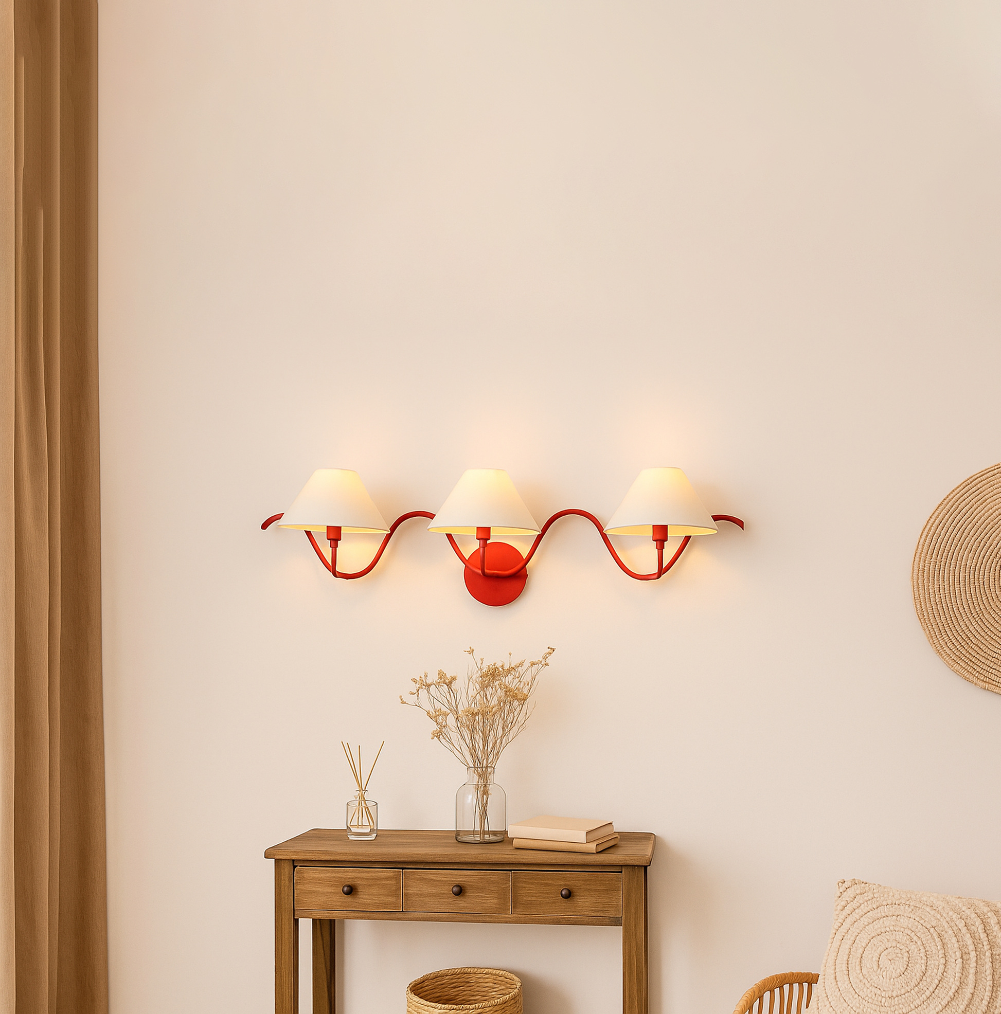 Choose the Perfect Three Red Wall Lamp