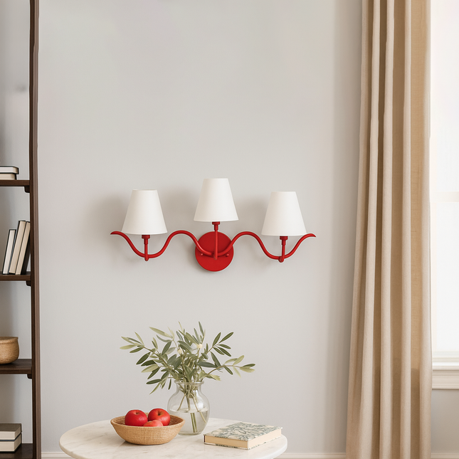 Unique Red Wall Lamps: Dual Shades for a Bold Look