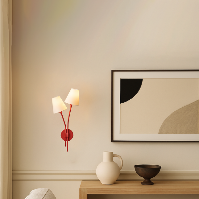 The Allure of Vertical Red Lamps in Home Design
