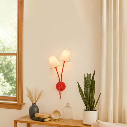 The Allure of Vertical Red Lamps in Home Design