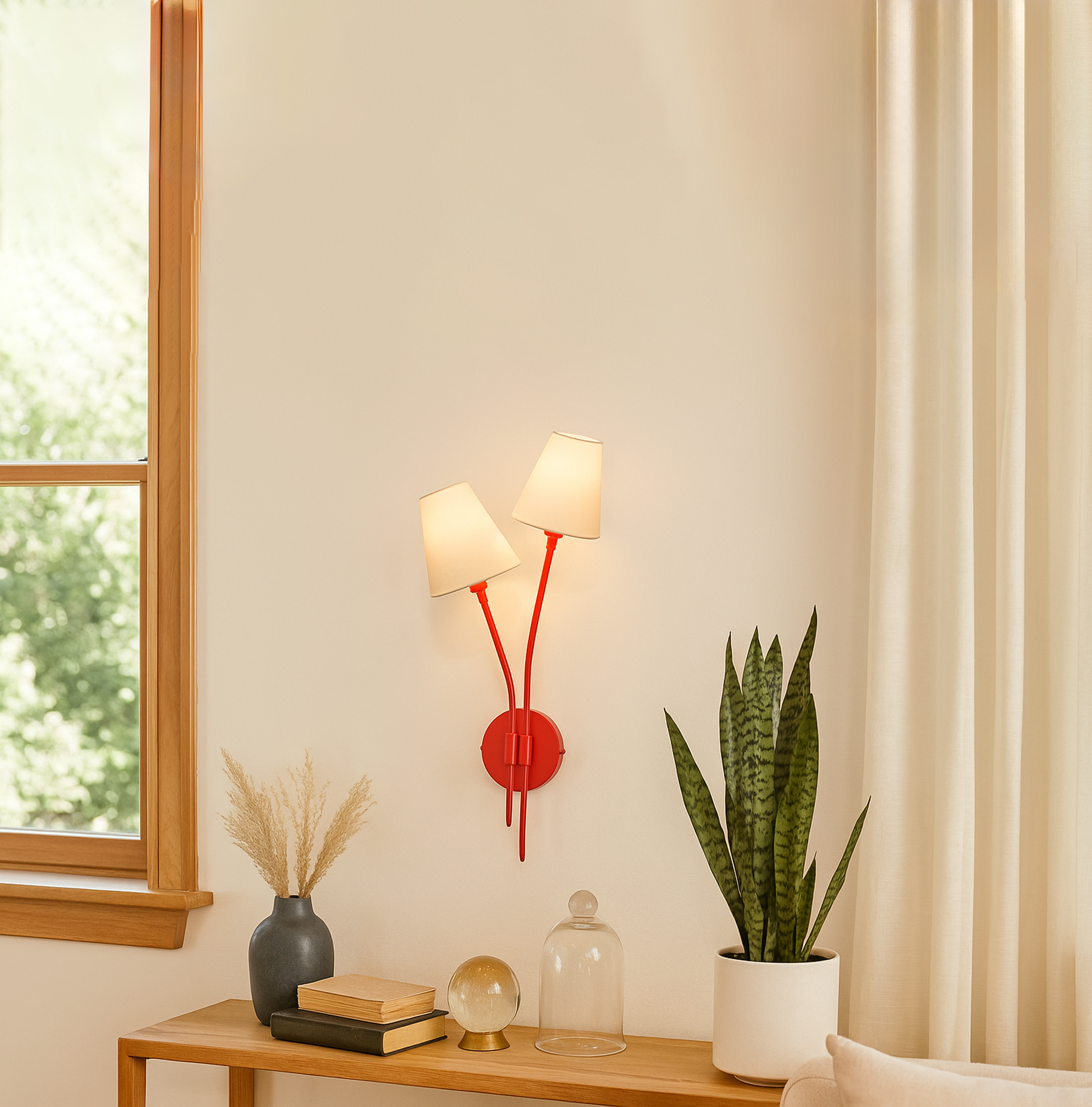 The Allure of Vertical Red Lamps in Home Design