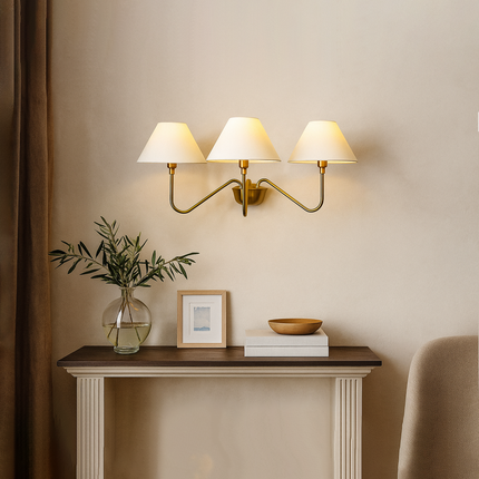 Introducing our modern gold 3 Lights Wall Lamp, a stunning addition to any space.