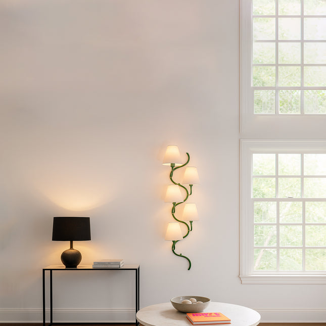 The Allure of Green Five Lamp Vertical Lighting Solutions