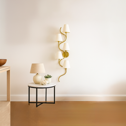 Stunning Golden Five Lamp Vertical Canopy Designs for your home