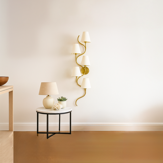 Stunning Golden Five Lamp Vertical Canopy Designs for your home
