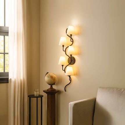 Transform Your Room with a Black Five Lamp Vertical Fixture