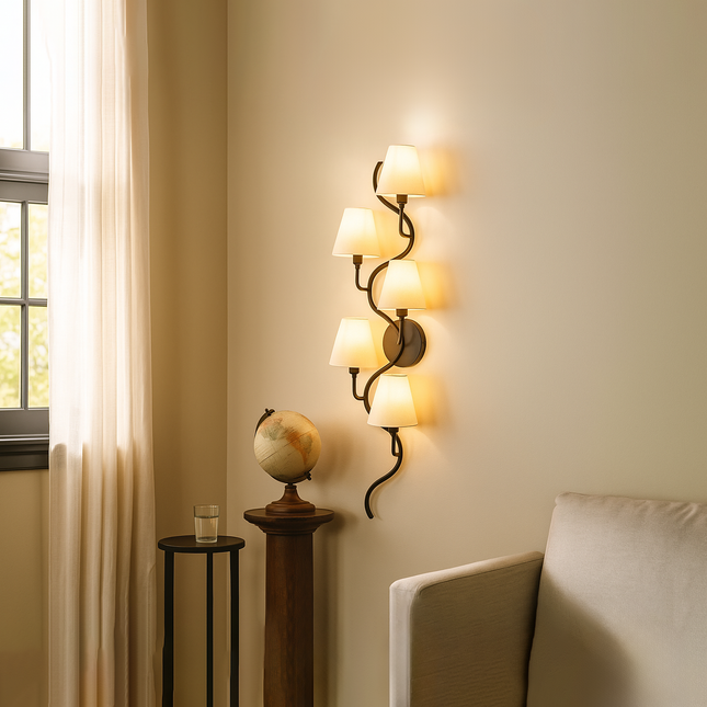 Transform Your Room with a Black Five Lamp Vertical Fixture